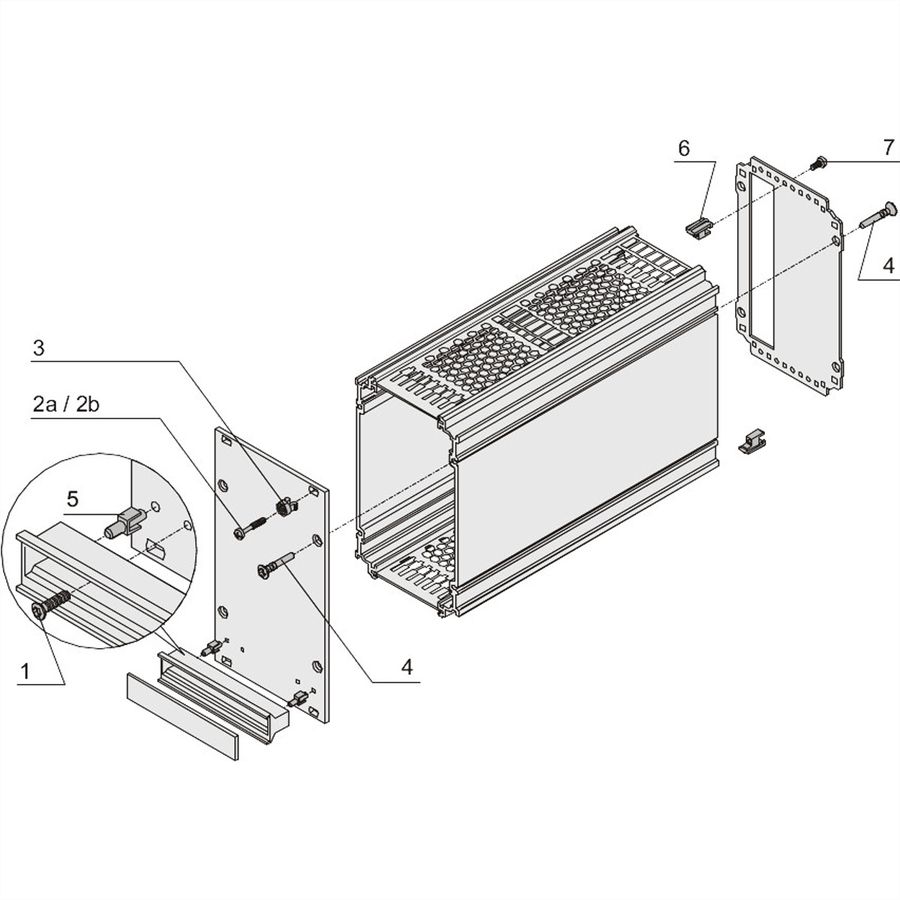 Unité enfichable SCHROFF de type cadre, fixation de panneau arrière, 50 paires