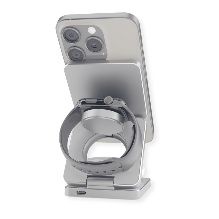 ROLINE Station de charge à induction 3-en-1, pliable, pour appareils APPLE