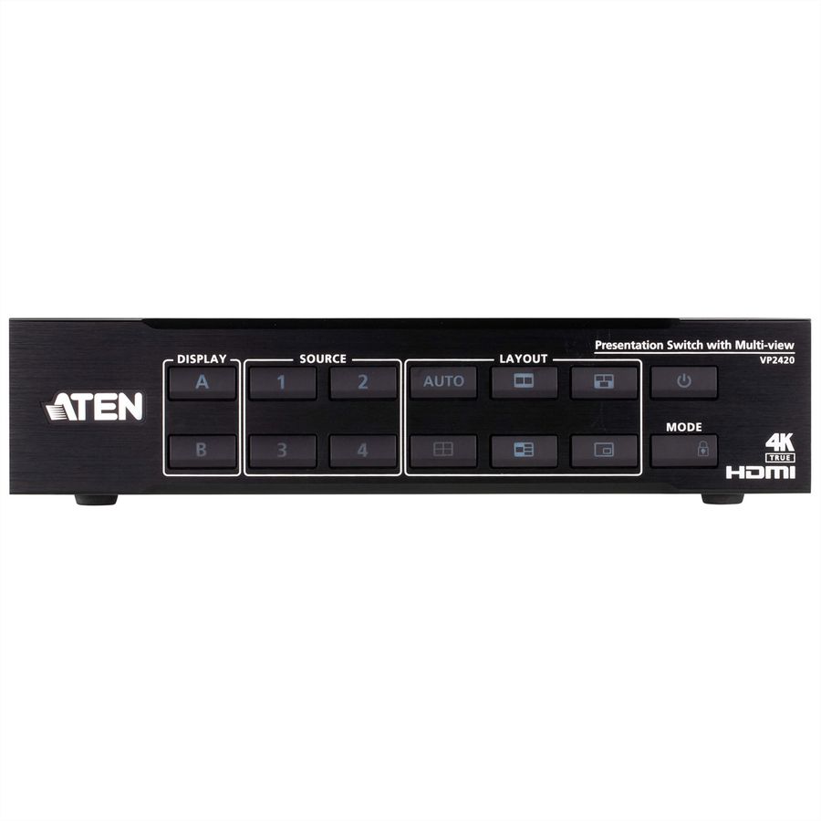 ATEN VP2420 Matrice de présentation 4 x 2 True 4K HDMI avec Multivues