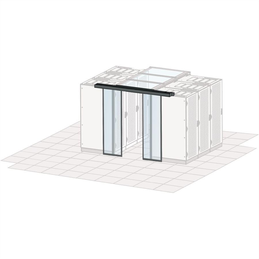 Porte coulissante manuelle de confinement d'allée SCHROFF, 1200W, RAL 7021