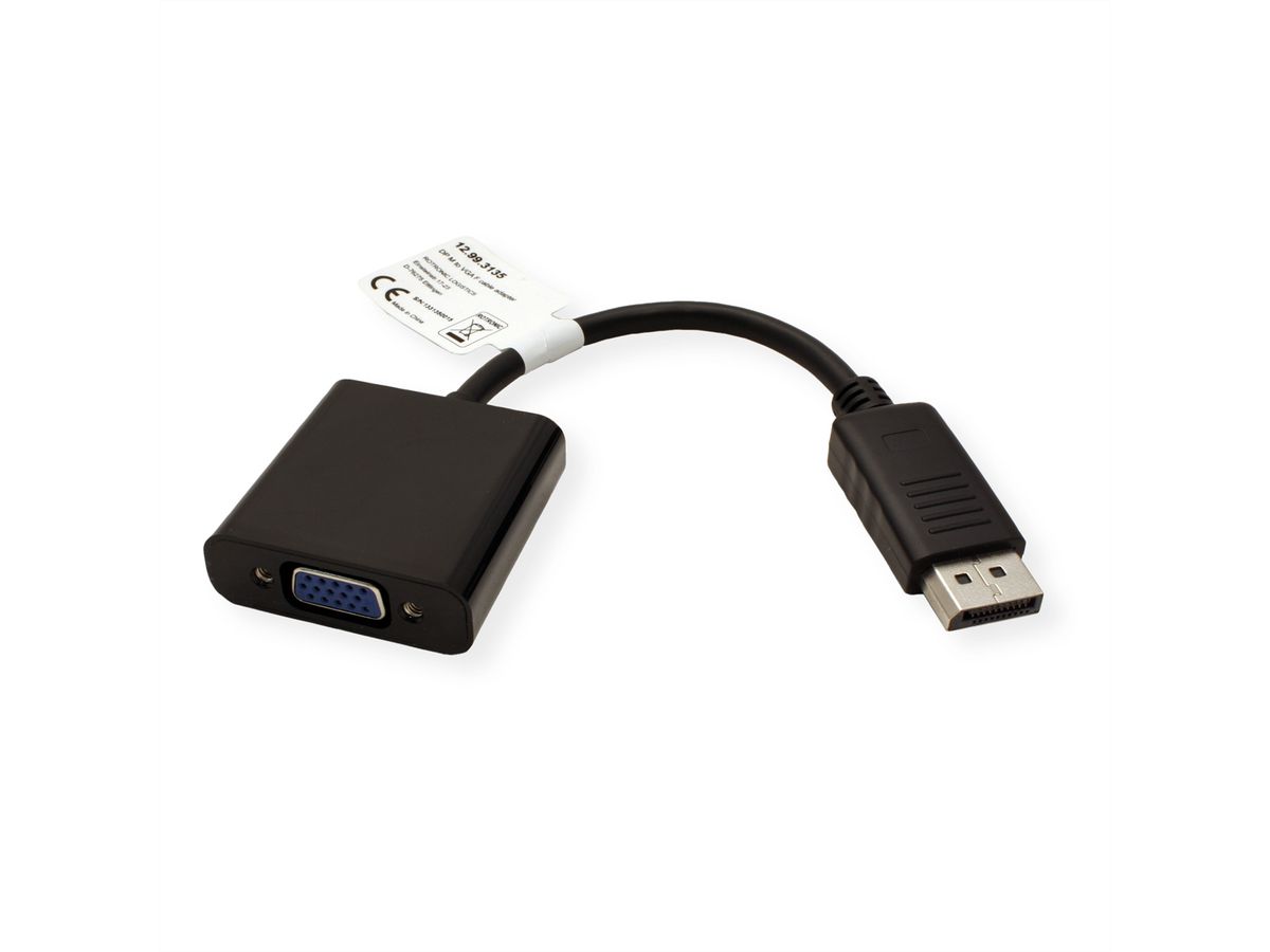 VALUE Adaptateur DisplayPort-VGA, DP M - VGA F