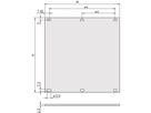 SCHROFF Face avant, non blindée, 2 U, 84 HP, 2,5 mm, alu, anodisé, bords non traités