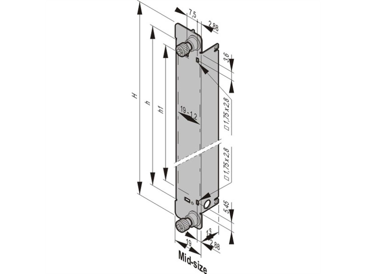 Module AMC SCHROFF avec poignée de tirage, MTCA.4, Double Mid-Size, acier