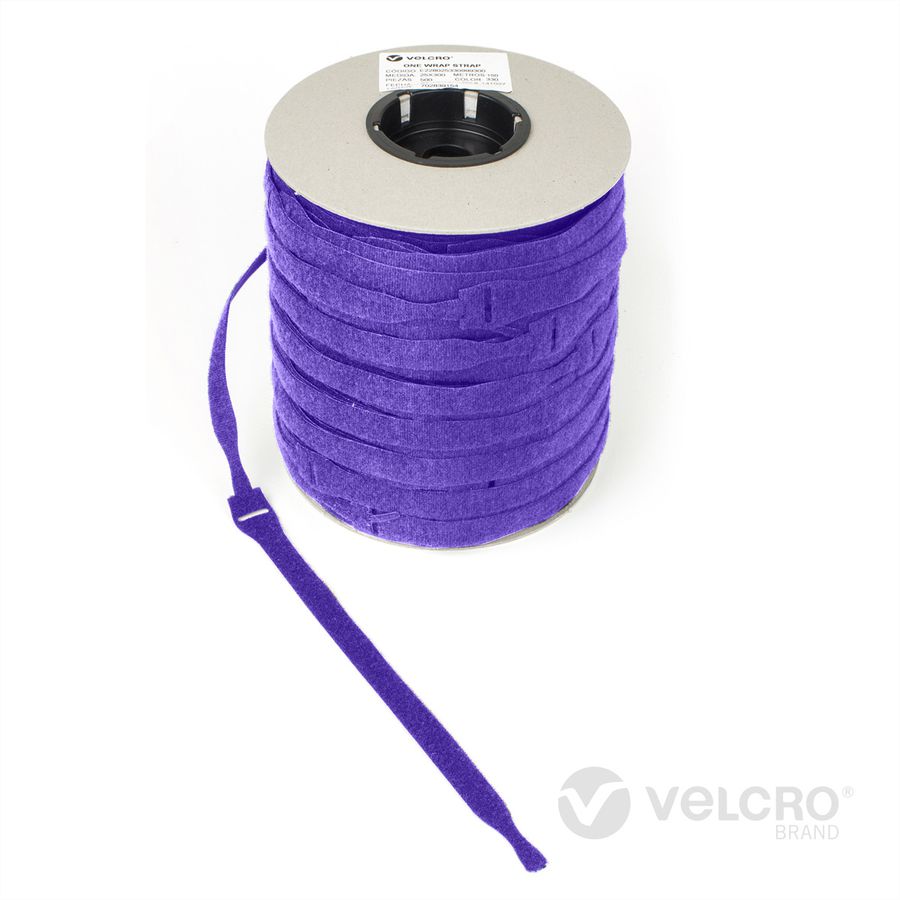 VELCRO® One Wrap® Strap 20mm x 200mm, 750 pièces, violet