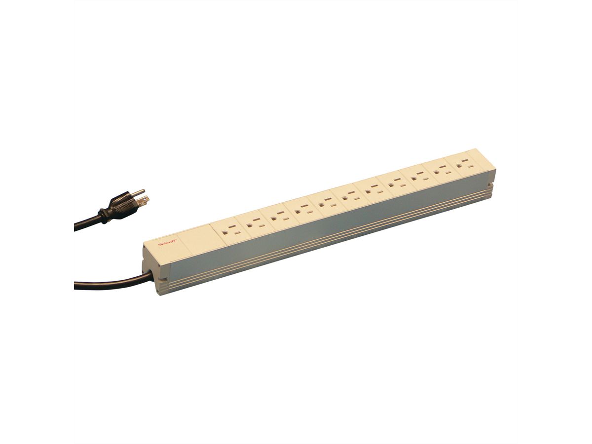 Bâti de prises SCHROFF, USA, 11 prises, 19"