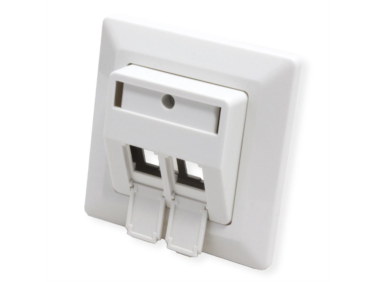 ROLINE Embase pour modules, 2 ports, pour keystones