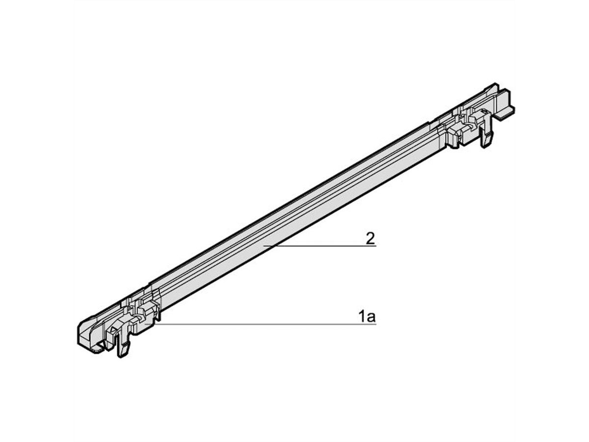 Rail de guidage SCHROFF type standard, largeur de rainure 2 mm, 340 mm, rouge/argent, 10 pièces