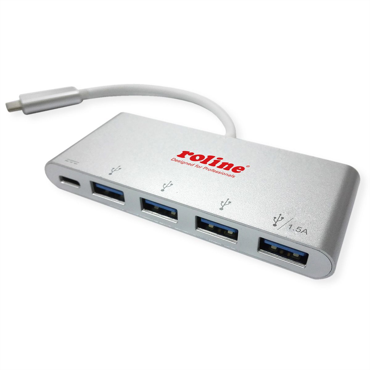 ROLINE Hub USB 3.2 Gen 1, 4 ports, type C, 1 port PD