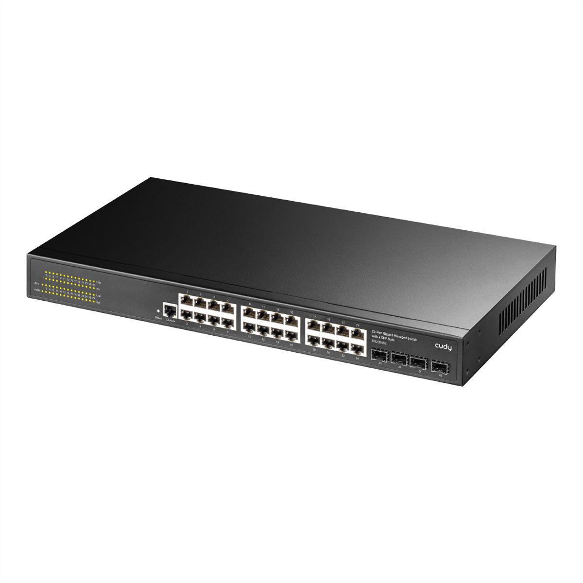 CUDY GS2024S2 Switch Gigabit 24 ports de couche 2 géré, avec 4 emplacements SFP Gigabit