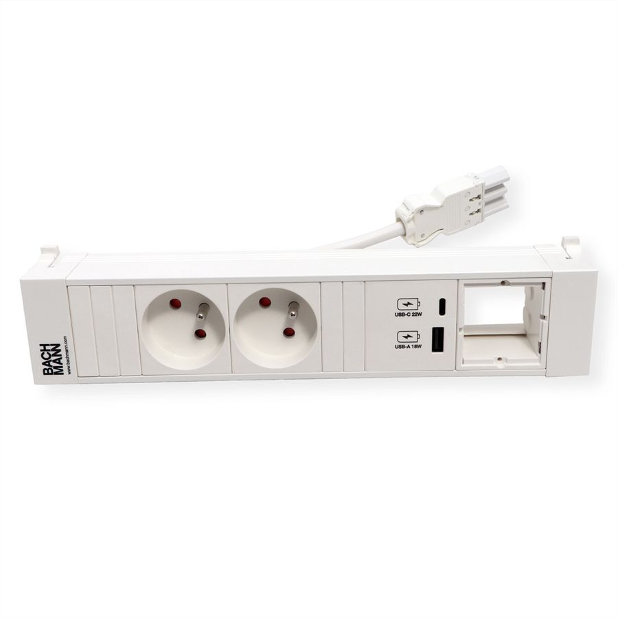 BACHMANN POWER FRAME 2xUTE 1xCM 1xUSB A/C 22W 0,2m GST18