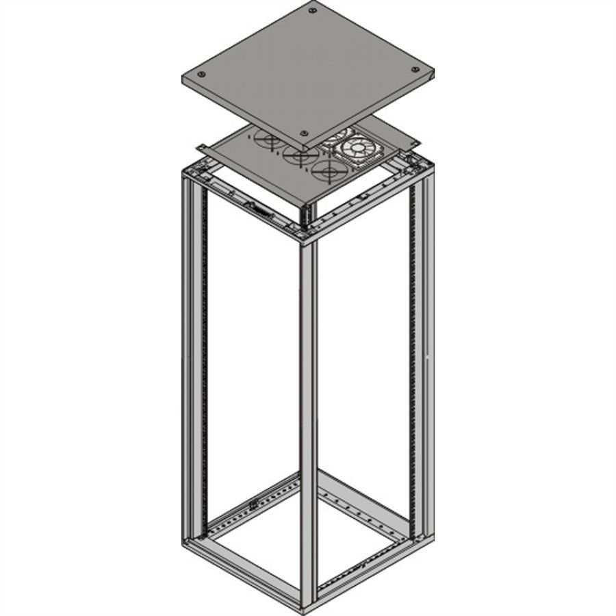 SCHROFF Novastar Couvercle de ventilateur avec 2 ventilateurs, hauteur de ventilateur 25 mm, 553W 500D