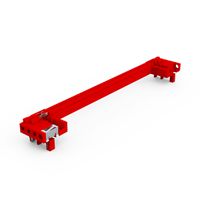 SCHROFF Guide-cartes supérieur rouge 160mm, x10