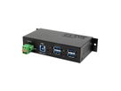 EXSYS EX-1185HMVS-2 Hub USB 3.2 Gen1 métal à 4 ports, protection de surtension 15KV ESD