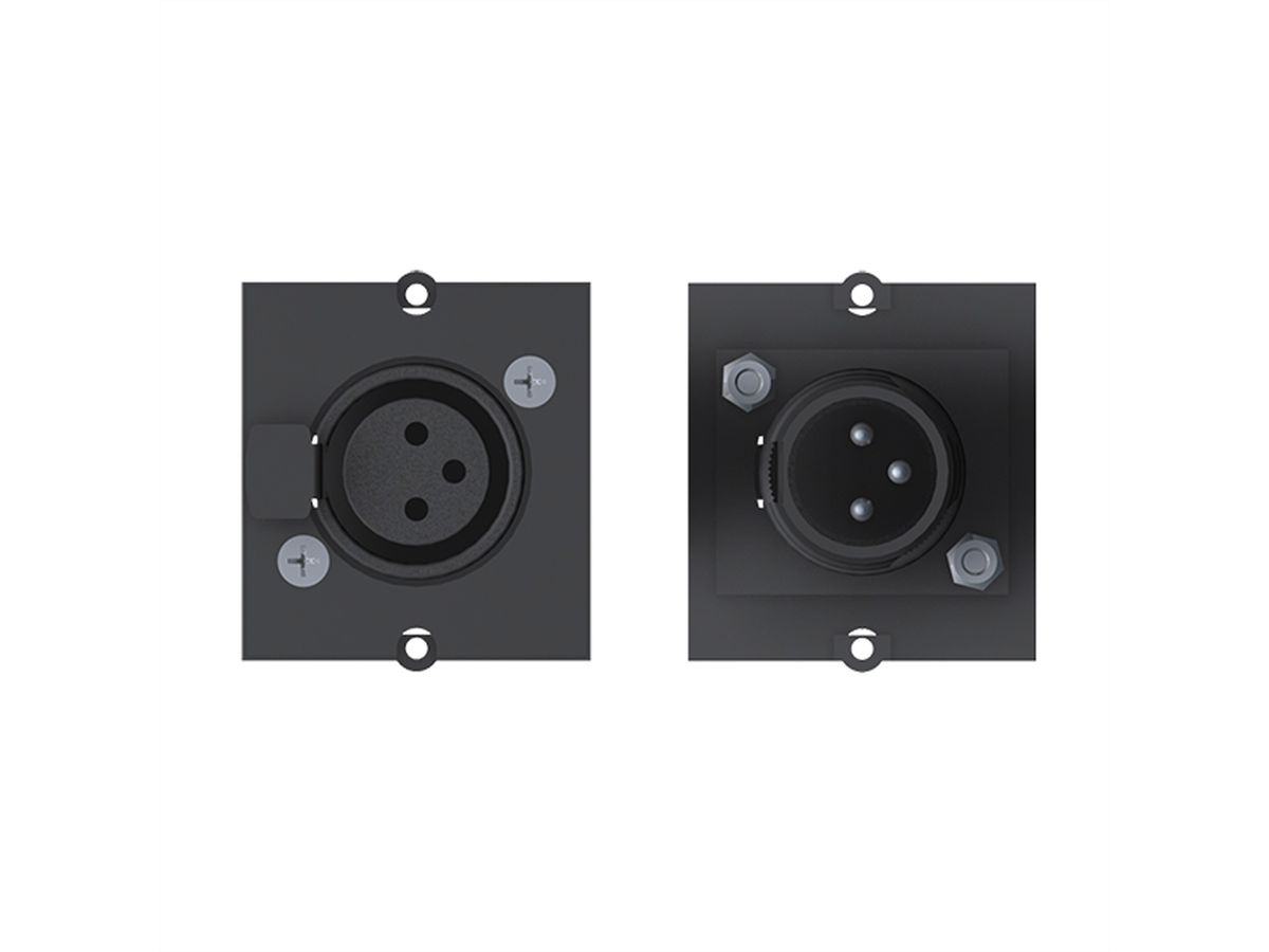 BACHMANN Module Custom 1 x fiche XLR, 3 pôles noir