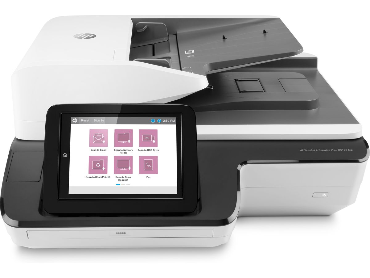 HP Scanjet Enterprise Flow N9120 fn2 Numériseur à plat et adf 600 x 600 DPI A3 Noir, Blanc