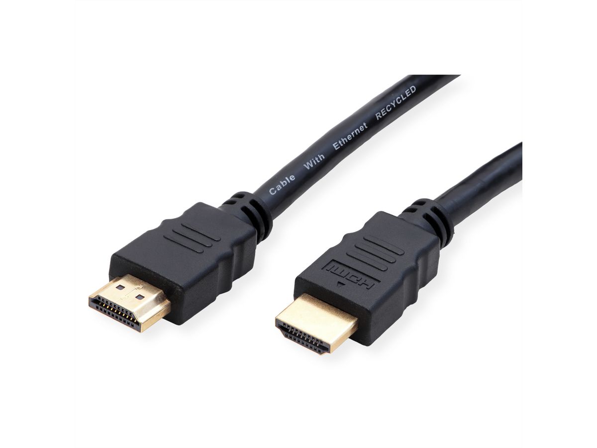 ROLINE RM Câble HDMI Ultra HD 8K avec Ethernet, M/M, noir, 1 m