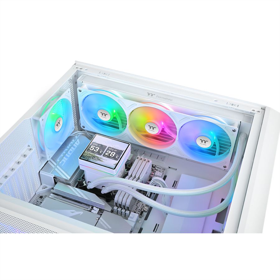 Thermaltake TH360 V3 Ultra ARGB Sync AIO Refroidisseur liquide pour processeur, blanc
