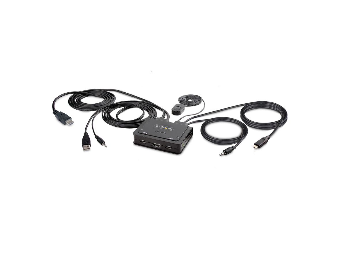 StarTech.com C2-H46-UAC-CBL-KVM commutateur écran, clavier et souris Noir