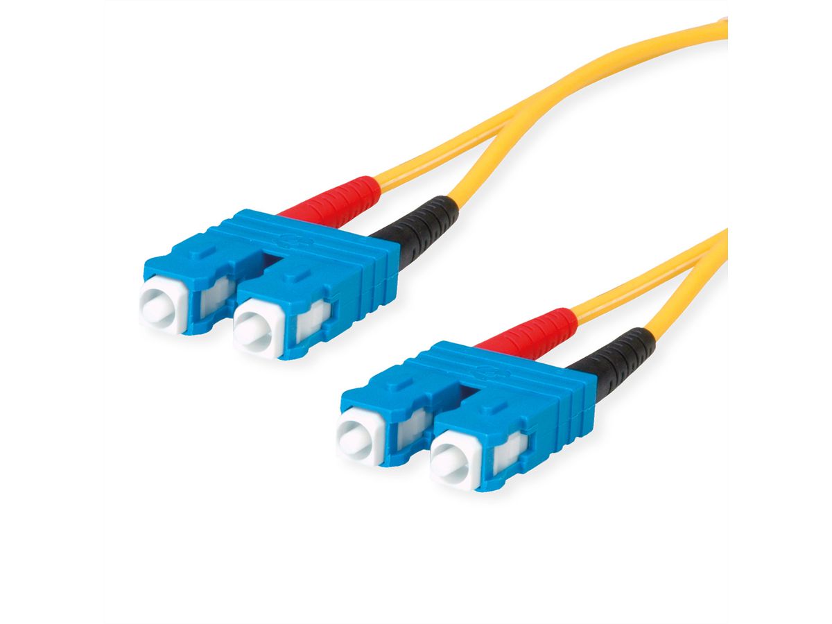 TELEGÄRTNER Cordon FO 2x E9/125 OS2 , 1x SC Duplex - 1x SC Duplex, jaune, 2 m