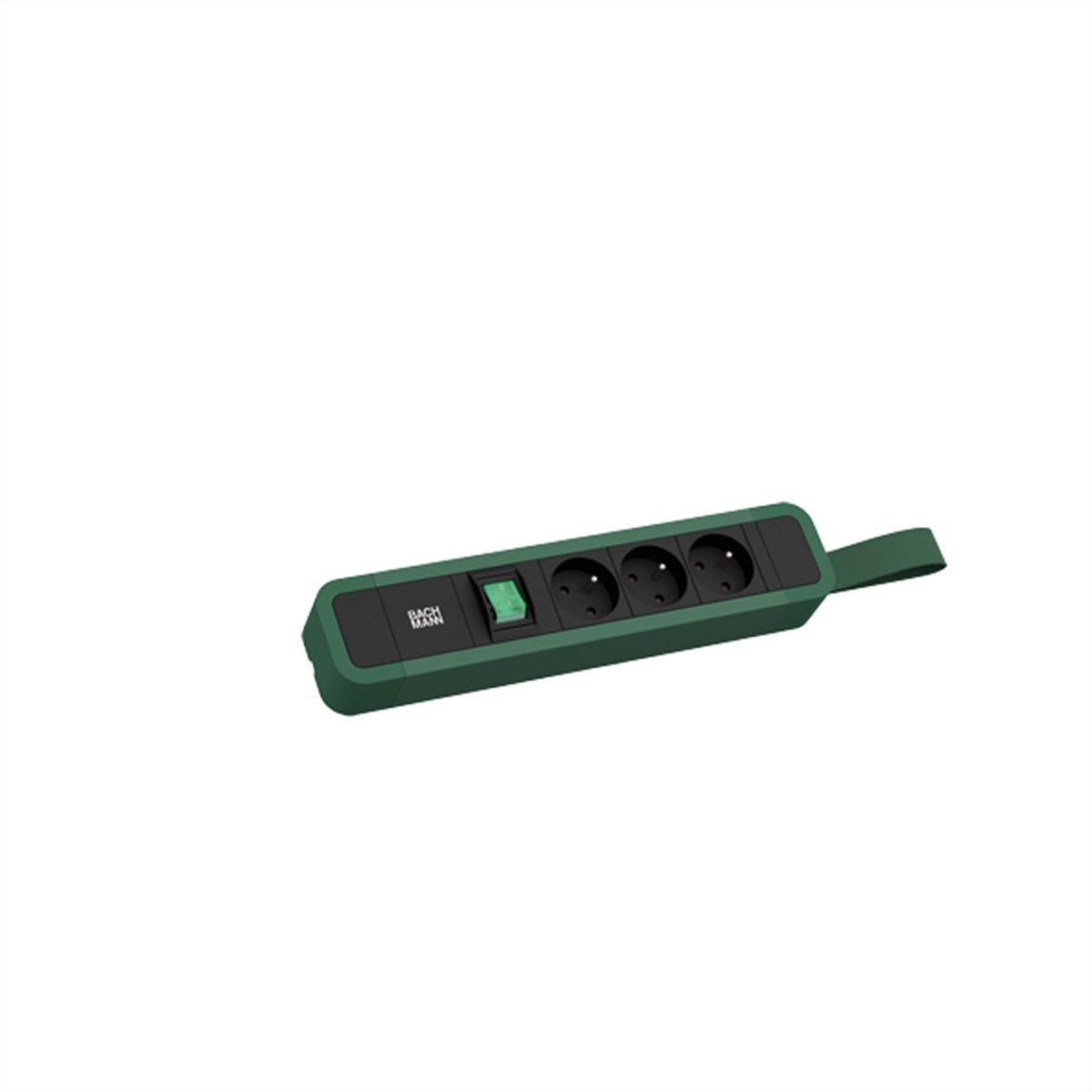 BACHMANN PRIMO 2 3xUTE 1xinterrupteur avec boucle 2,0m CEE7/7 RAL6028