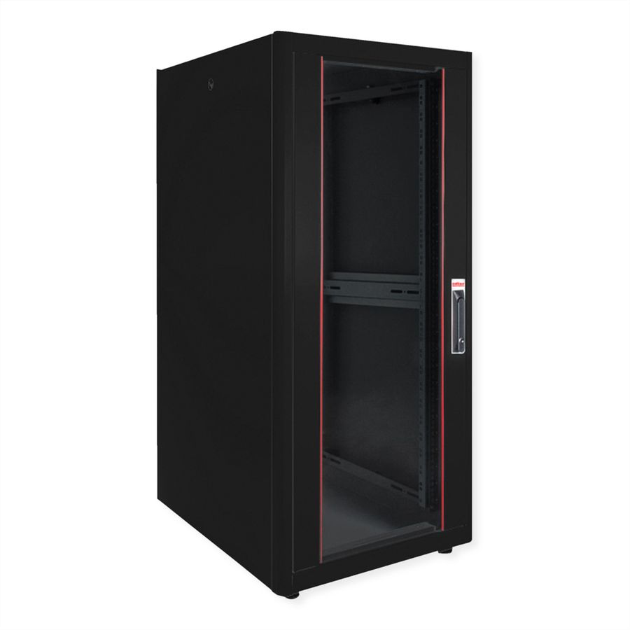 ROLINE 19" Baie réseau Basic 32U, 600x600 LxP Porte verre noir