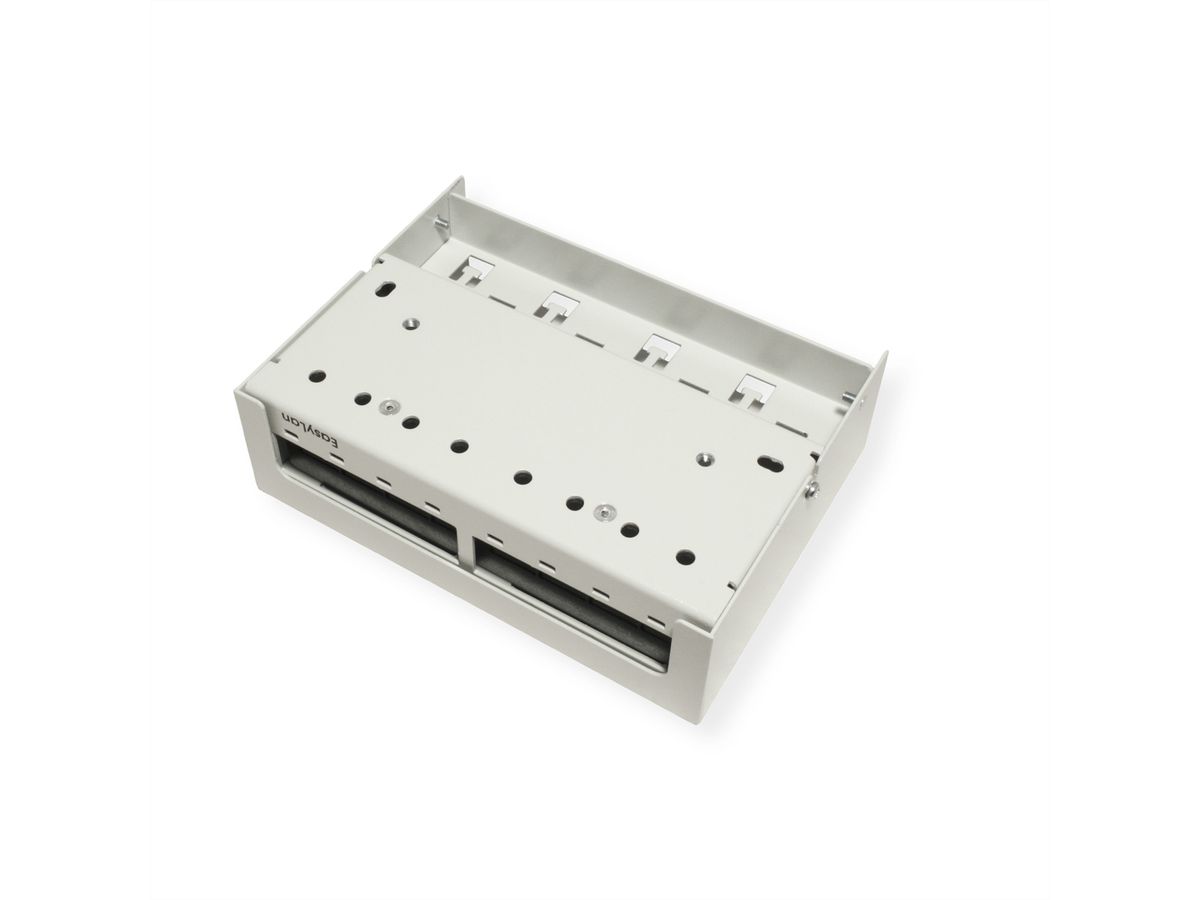 EasyLan preLink / fixLink Panneau, 8x Keystone, RAL7035