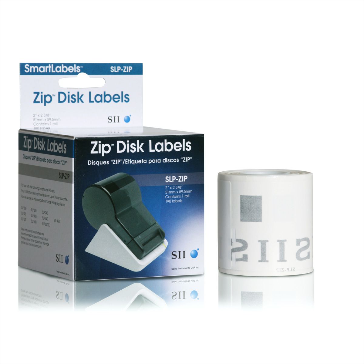SEIKO SLP-ZIP Etiquettes pour disques Zip, x 190, 1 rouleau