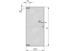 SCHROFF Eurorack, porte en verre, angle d'ouverture de 180°, 38 U 600W