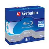 Verbatim BD-R DL 50GB 6 x 5 Pack Jewel Case BD-R 50Go 5pièce(s)