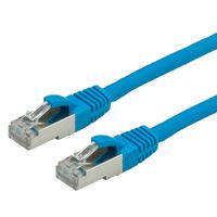 Cordon VALUE Cat.6 (Classe E) S/FTP LSOH, bleu, 0,5 m