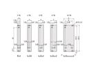 SCHROFF Plug-In Unit U-Profile Face avant pour poignée trapézoïdale statique, 3 U, 5 CV, 2,5 mm, alu, anodisé avant, conducteur arrière
