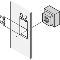 Kit d'écrous carrés SCHROFF, M6, 100 pièces