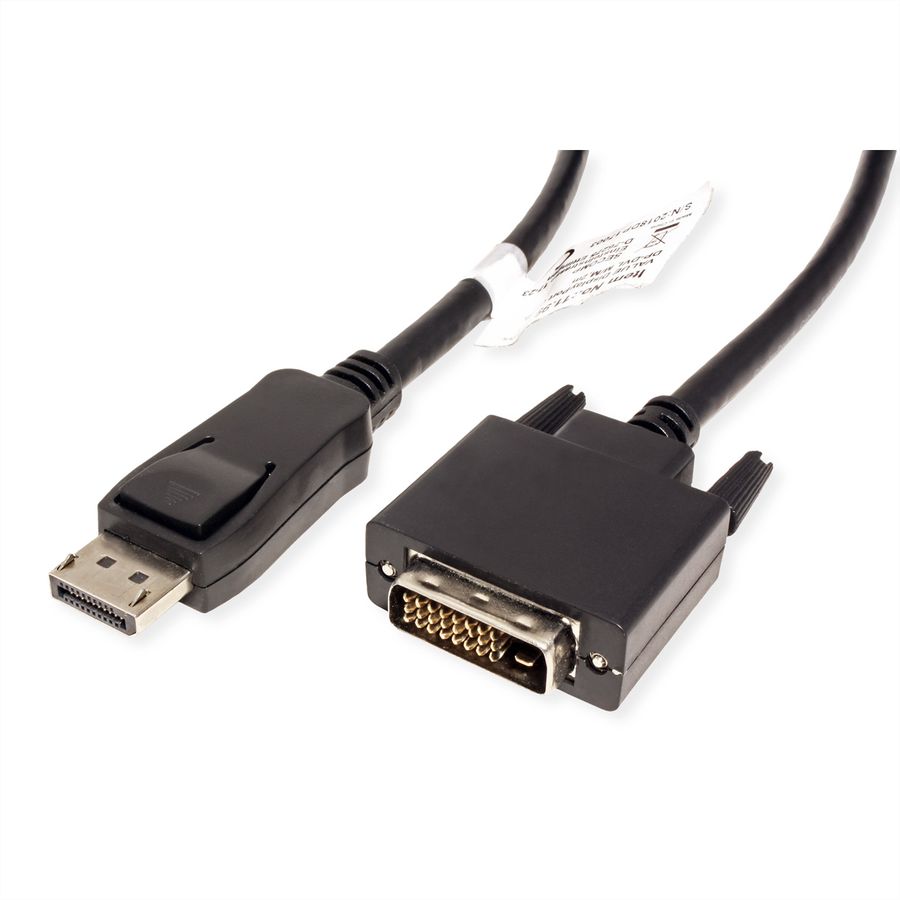 VALUE Câble DisplayPort DP M - DVI-D M, noir, 2 m