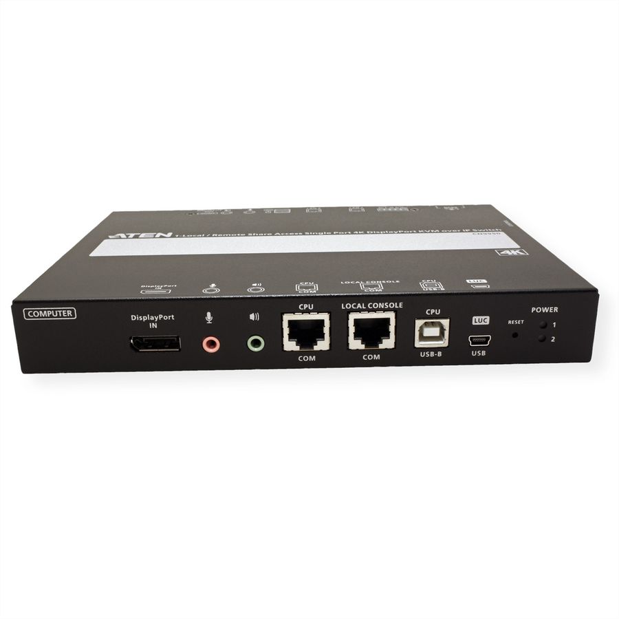 ATEN CN9950 1 Commutateur KVM DisplayPort 4K à un port sur IP accès de partage local/distant
