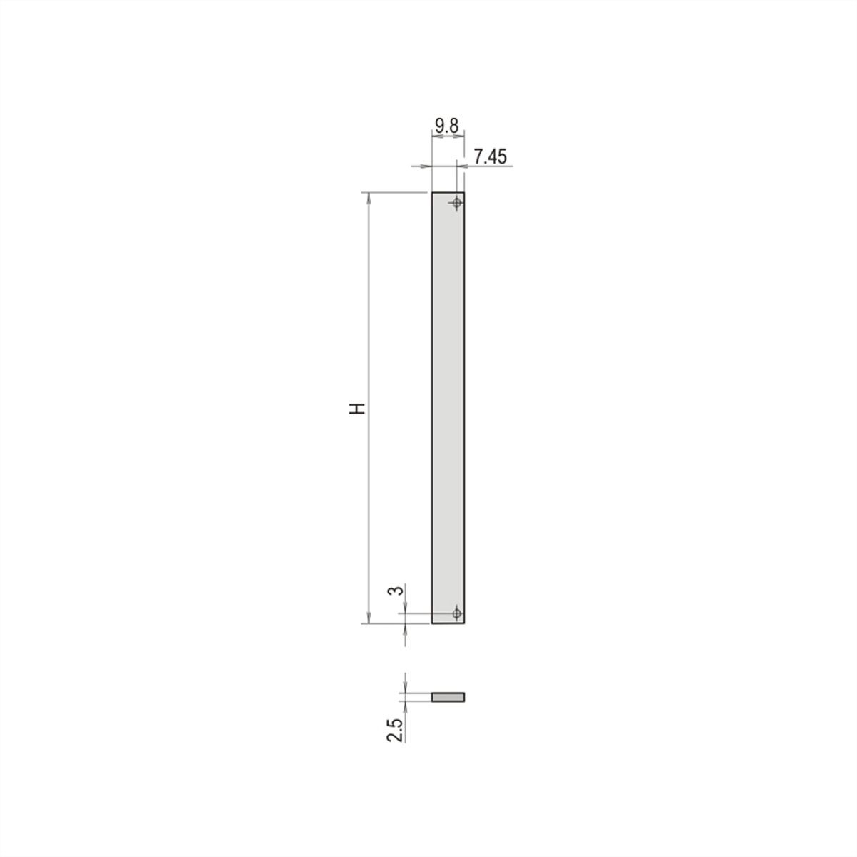 SCHROFF Face avant, non blindée, 2 U, 84 HP, 2,5 mm, alu, anodisé, bords non traités