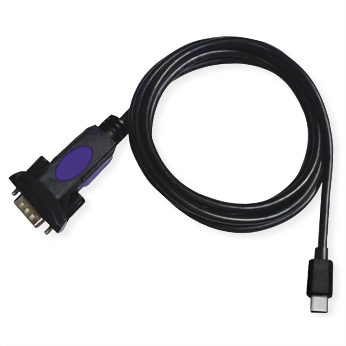 ROLINE Câble convertisseur USB-C / Série, puce FDTI, 1,8 m