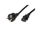 ROLINE Câble d'alimentation IEC droit, noir, 3 m