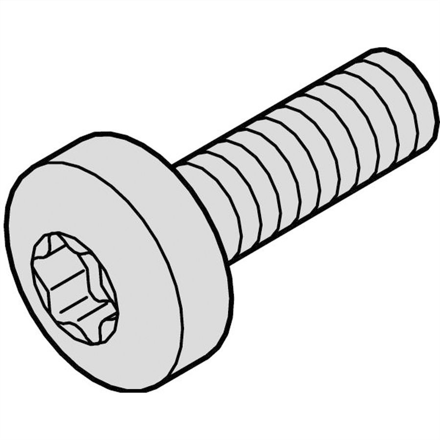 Vis à tête cylindrique de SCHROFF, Torx, M4 x 14, 100 pièces