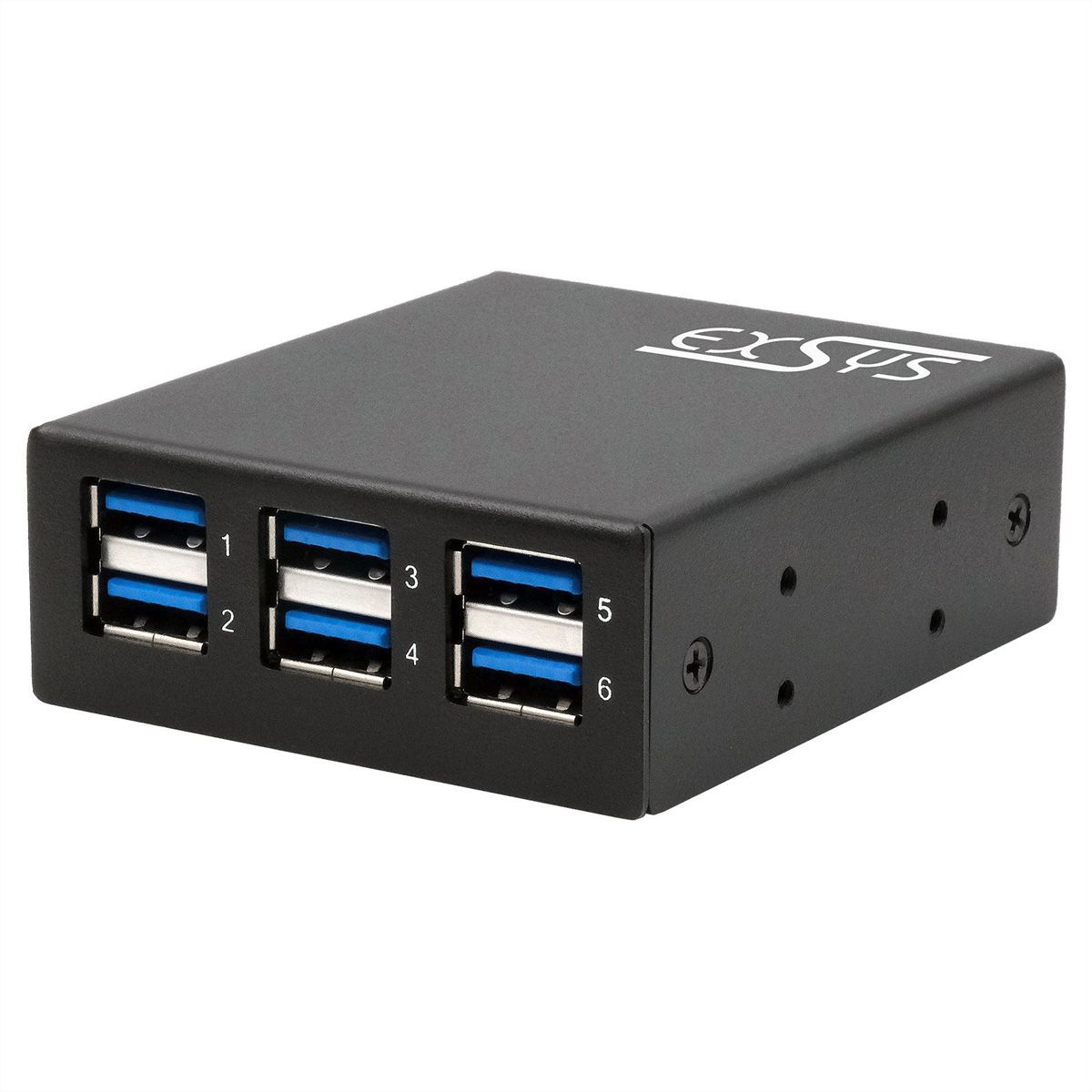 EXSYS EX-11246HMS Hub métallique USB 3.2 Gen 1 à 6 ports