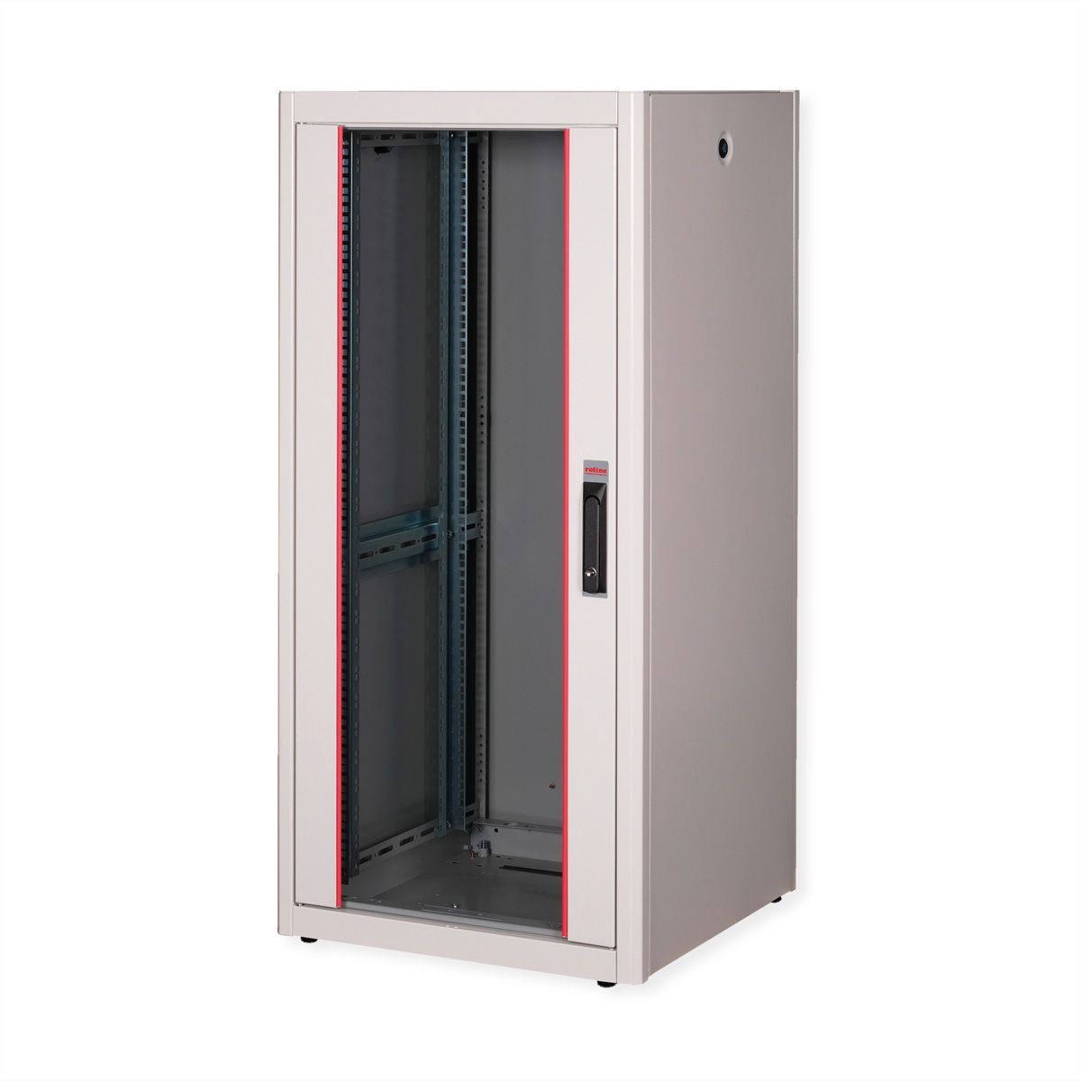 ROLINE 19" Baie réseau Basic 26U, 600x600 LxP Porte verre gris