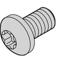 Vis à tête cylindrique de SCHROFF, Torx, M2.5 x 6, 100 pièces