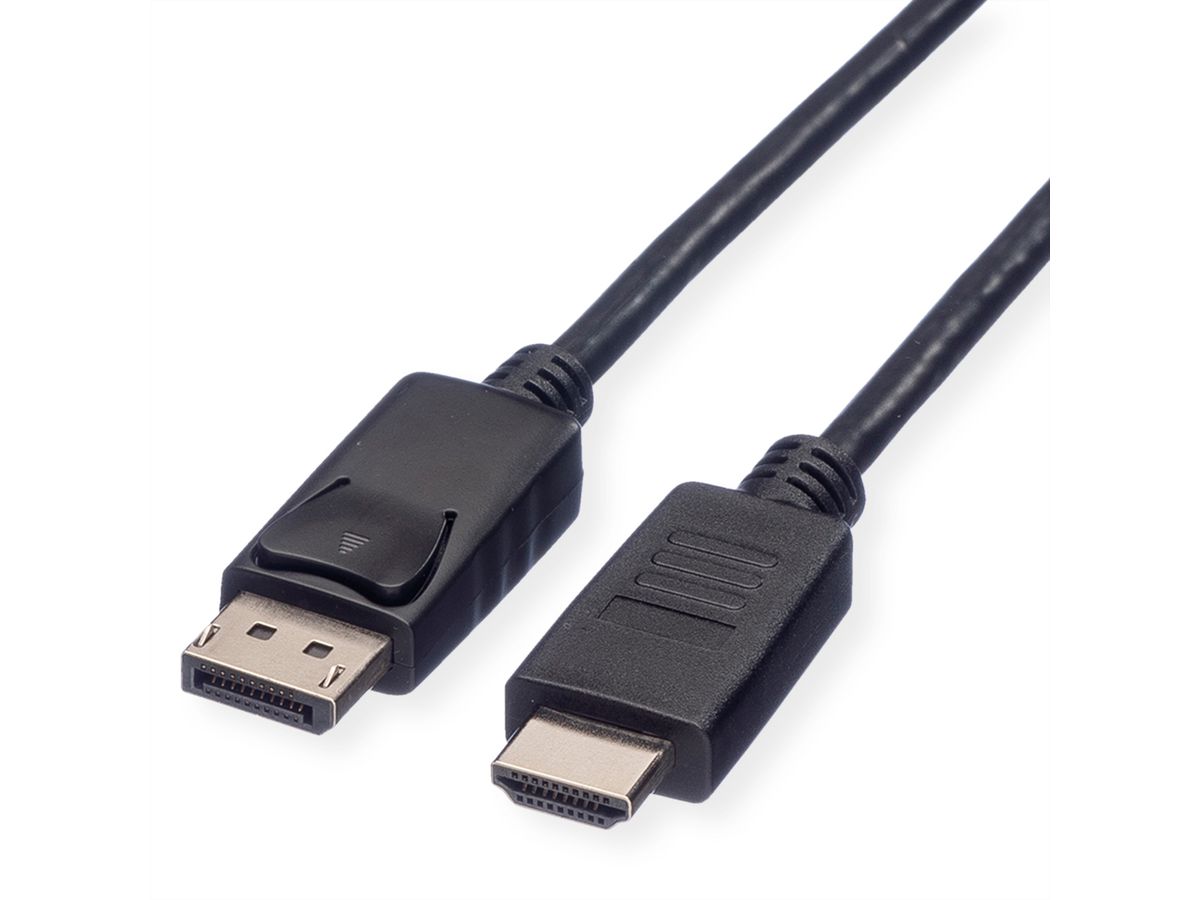 ROLINE Câble DisplayPort DP - HDTV, M/M, noir, 2 m