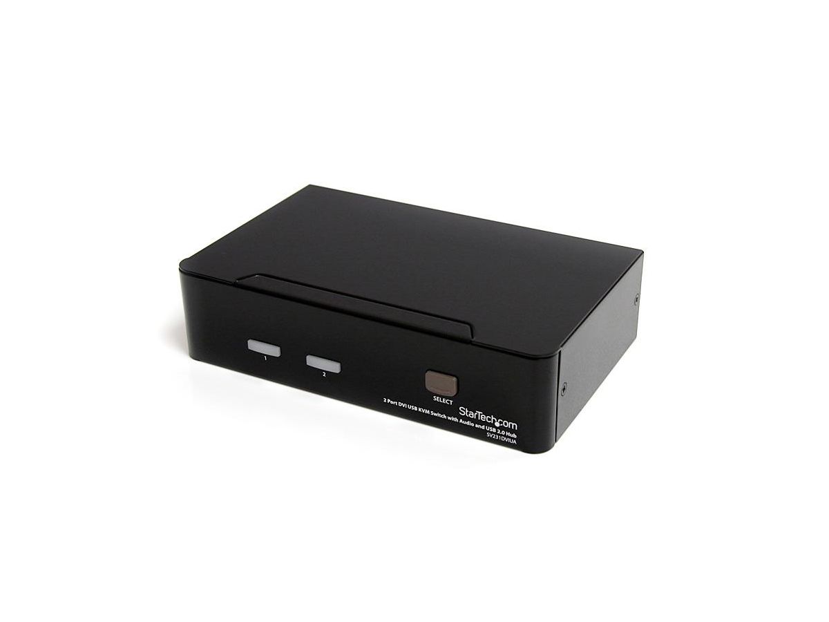 StarTech.com Commutateur KVM 2 Ports DVI, USB et Audio - Switch KVM - 1920x1200