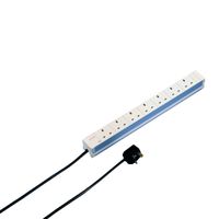 Bâti de prises SCHROFF, BS, 6 prises, 19", avec interrupteur