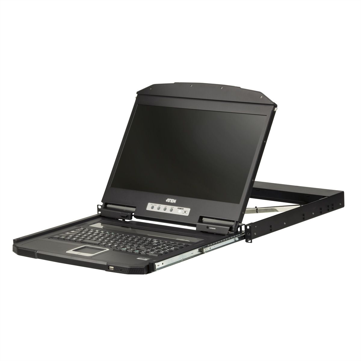 ATEN CL3100NX Console LCD de 18,5" grand écran à un seul rail et à très faible profondeur (USB, VGA), FR-Layout