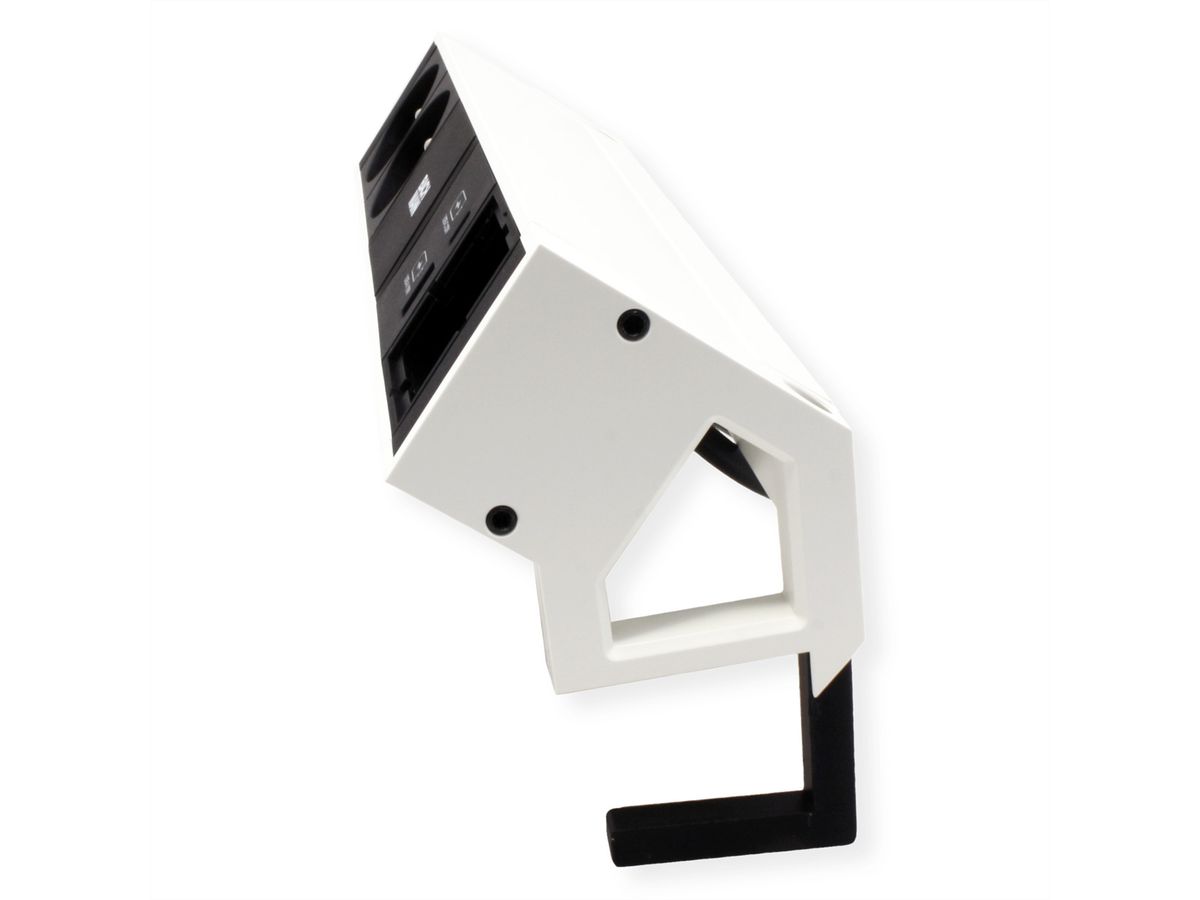 BACHMANN DESK2 2xUTE 1xUSB A/C 22W 1xCM 0,2m GST18 RAL9010