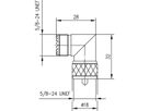 TELEGÄRTNER Connecteur UHF coudé mâle / femelle