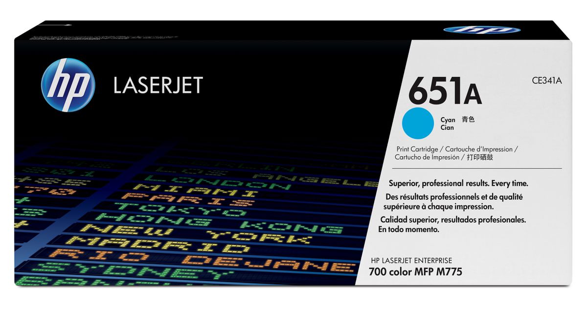 HP 651A toner LaserJet cyan authentique