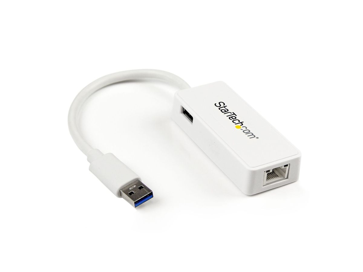 StarTech.com Adaptateur USB 3.0 vers Ethernet Gigabit - Carte Réseau Externe USB vers 1 Port RJ45 - Blanc