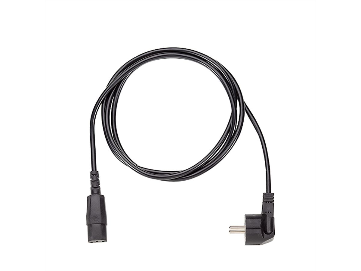 BACHMANN Câble H05VV-F 3G0,75mm² , L: 2,0m noir C13/CEE7/7